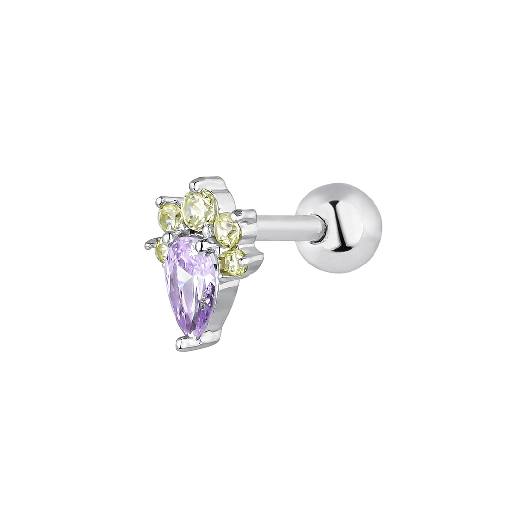 ORECCHINO PIERCING IN ARGENTO LILLA LOIDA