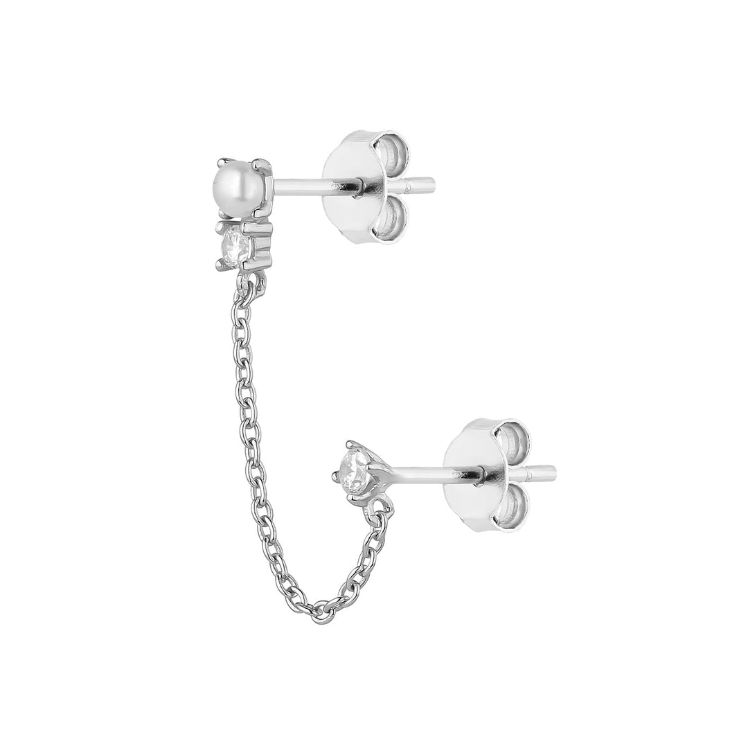 MEHRFACH SILBERNER PIERCING OHRSCHMUCK MARTINICA-PEARL
