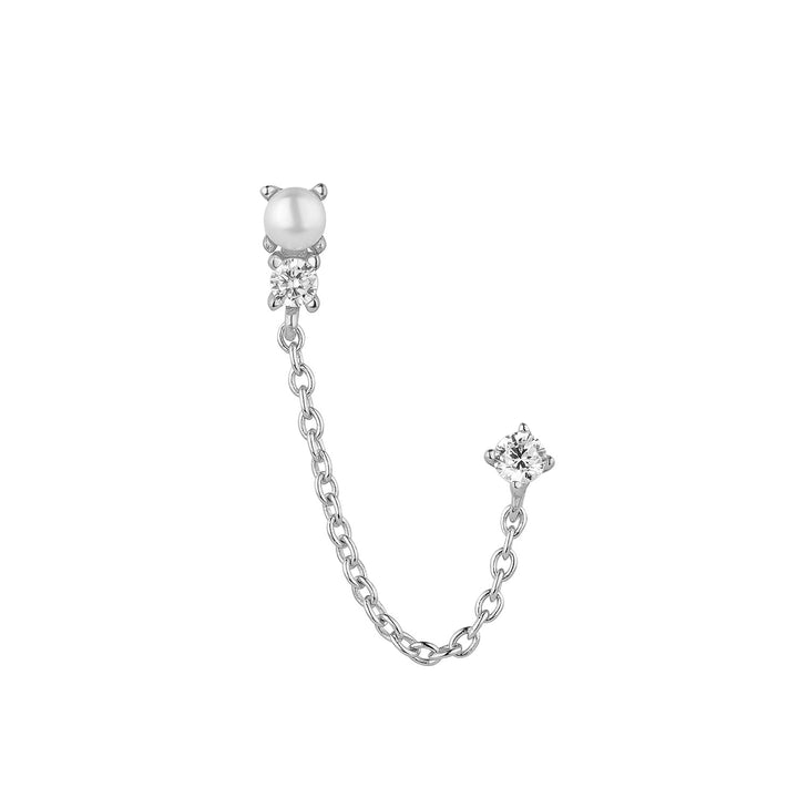 MEHRFACH SILBERNER PIERCING OHRSCHMUCK MARTINICA-PEARL