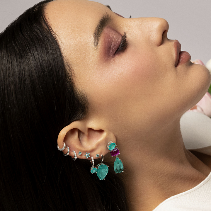 BRINCO PIERCING ARGOLA DE PRATA LAVANYA