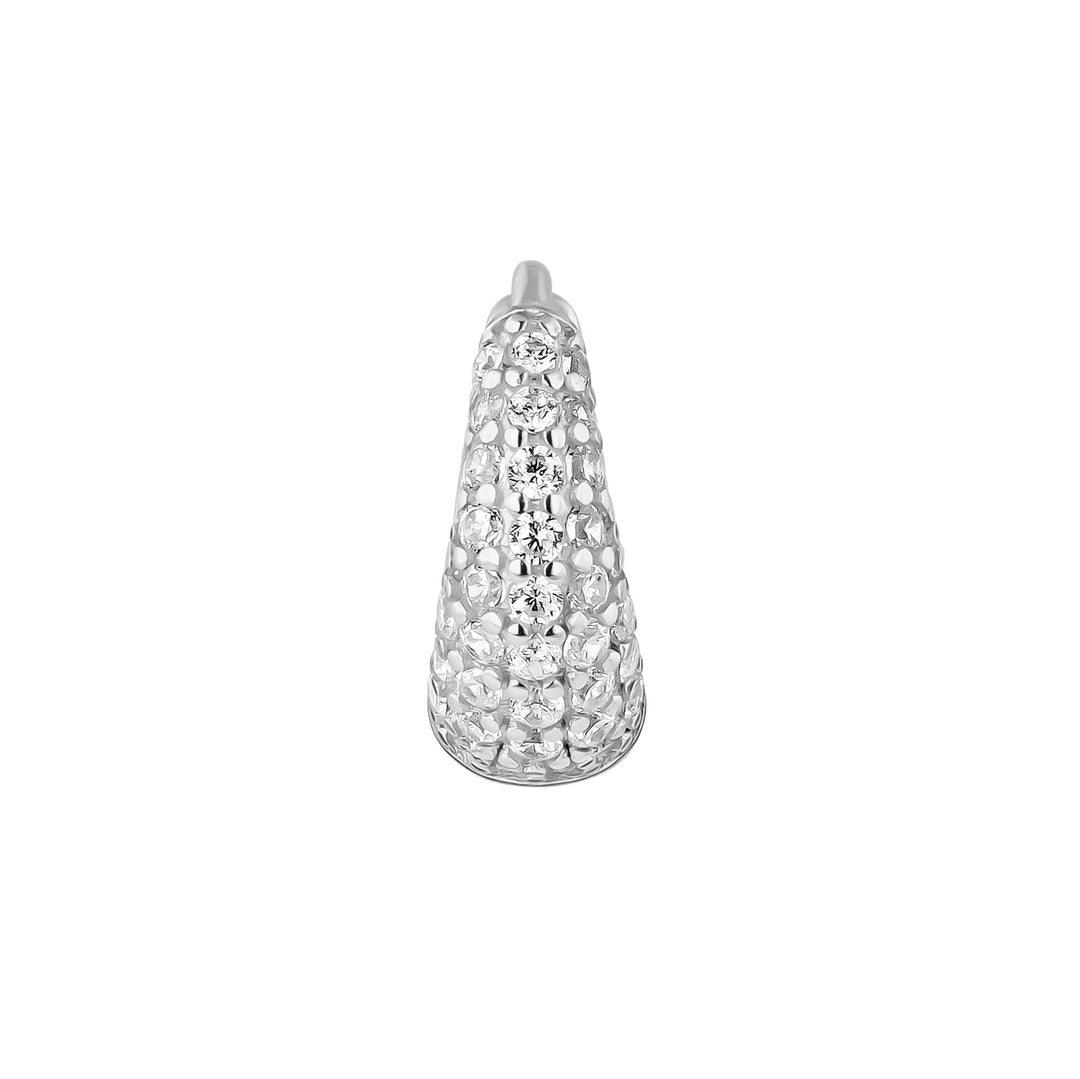 GABRIELE SILVER HOOP PIERCING EARRING