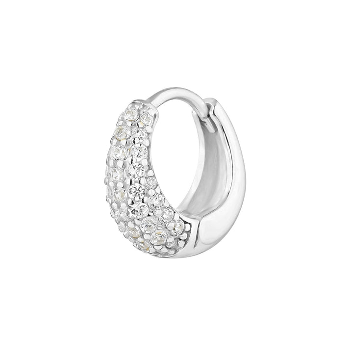 GABRIELE SILVER HOOP PIERCING EARRING