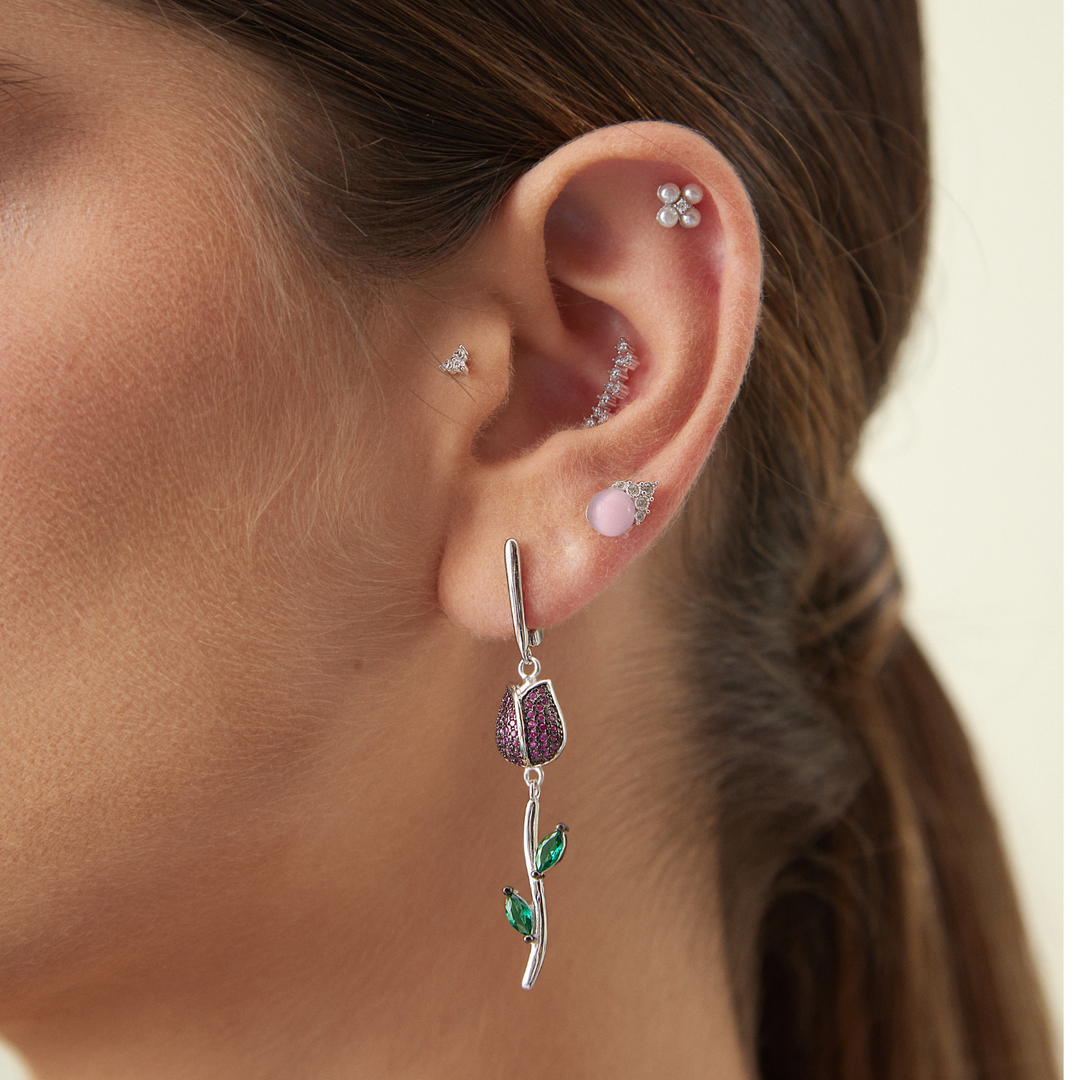 PIERCING OORBEL RING ROSE-L