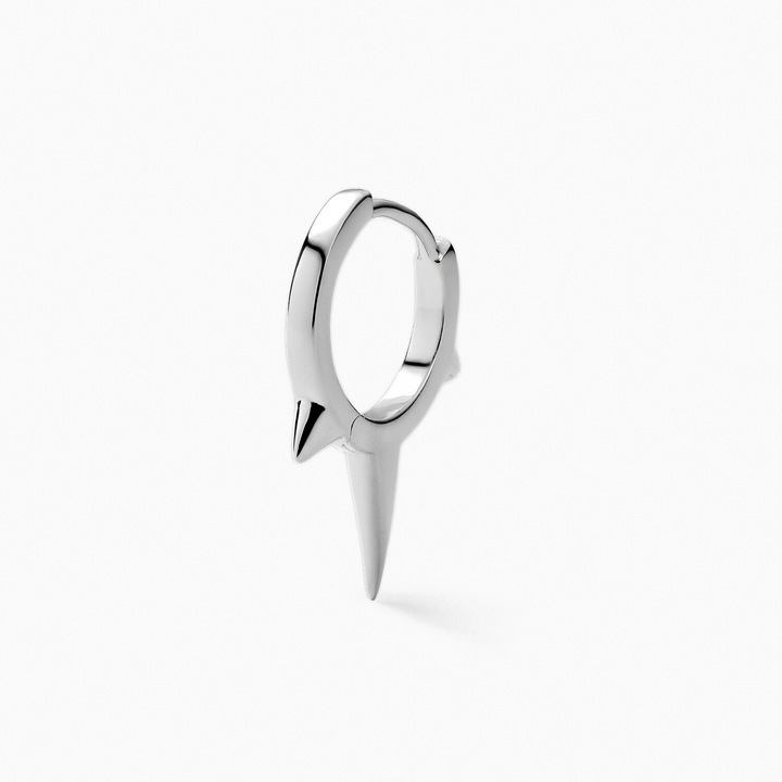 KRATOS SILVER HOOP PIERCING EARRING