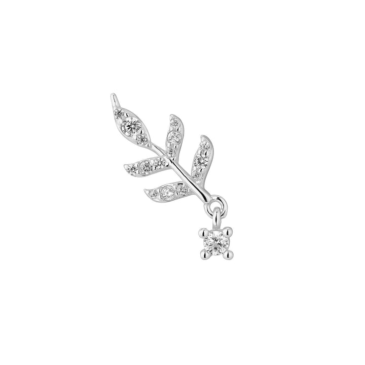 SILVER HAZEL PIERCING EARRING