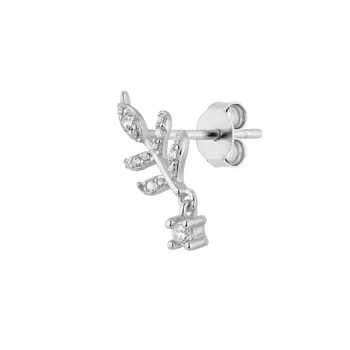SILVER HAZEL PIERCING EARRING