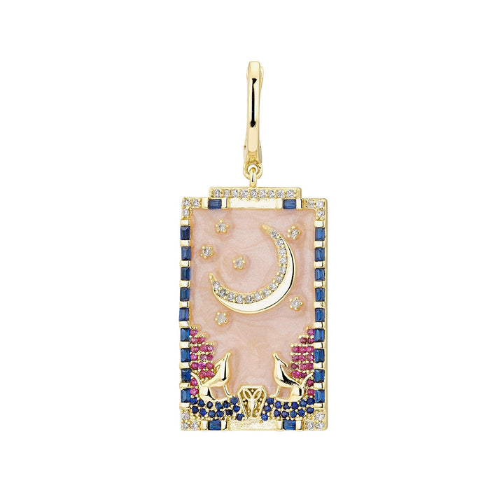 BRINCOS PIERCING ARGOLA CARTAS TAROT LA-LUNA