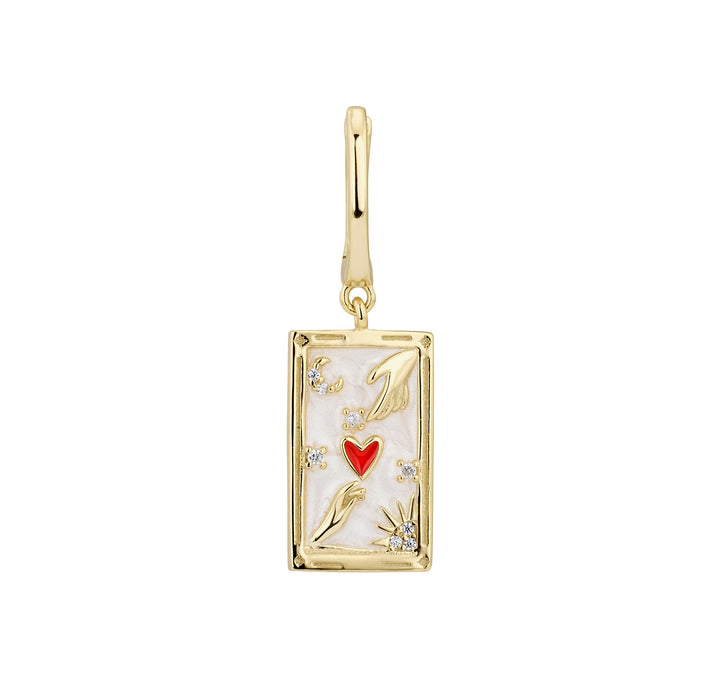 PENDIENTE PIERCING ARO CARTAS TAROT LOS AMANTES