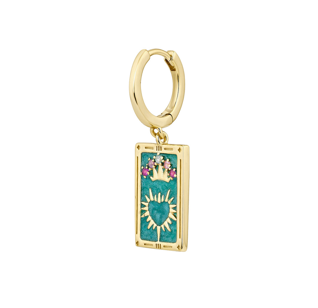 PENDIENTE PIERCING ARO CARTAS TAROT EMPERATRIZ
