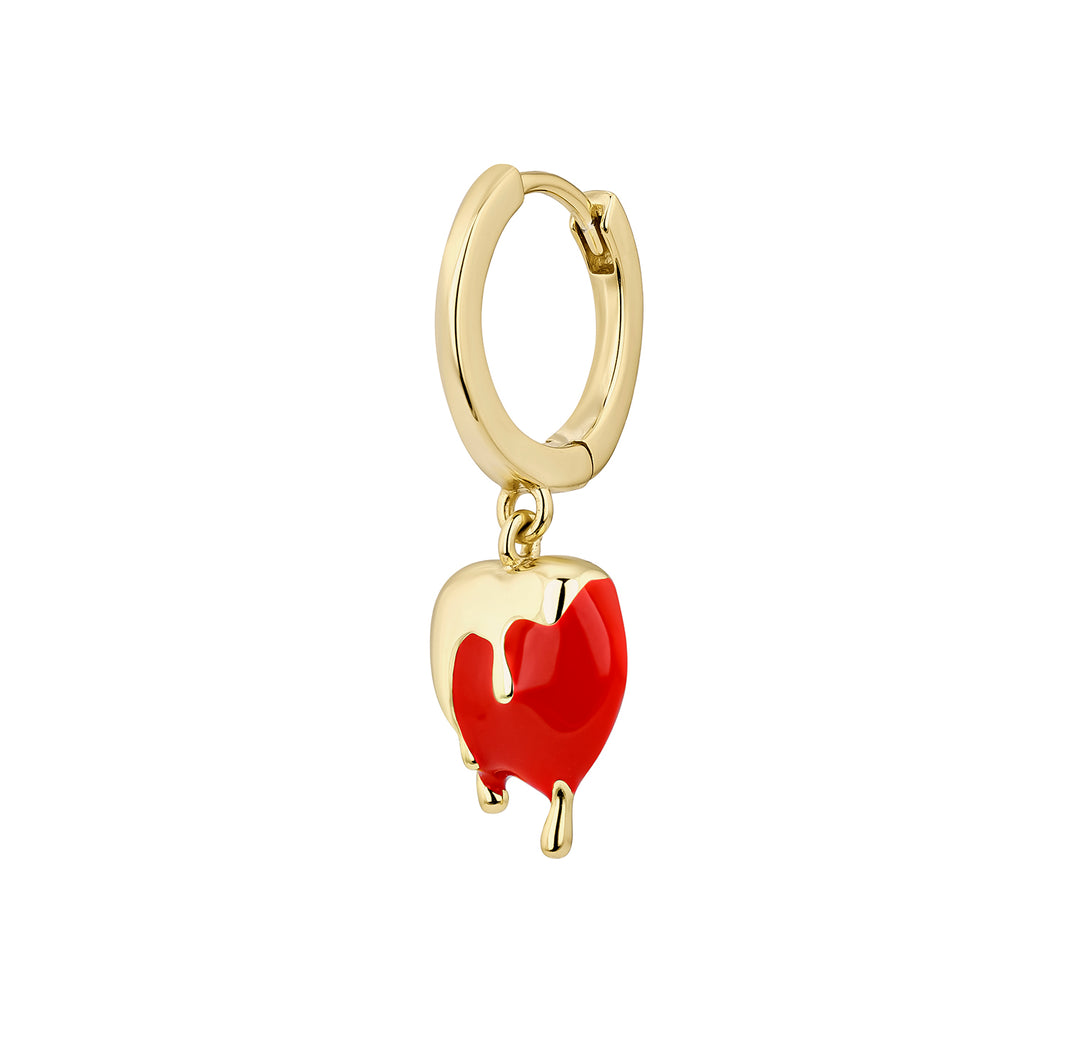 BRINCOS PIERCING ARGOLA HEART-MELT