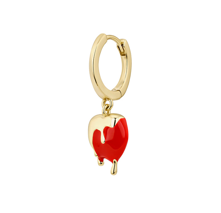 BRINCOS PIERCING ARGOLA HEART-MELT