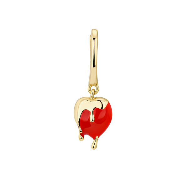 BRINCOS PIERCING ARGOLA HEART-MELT