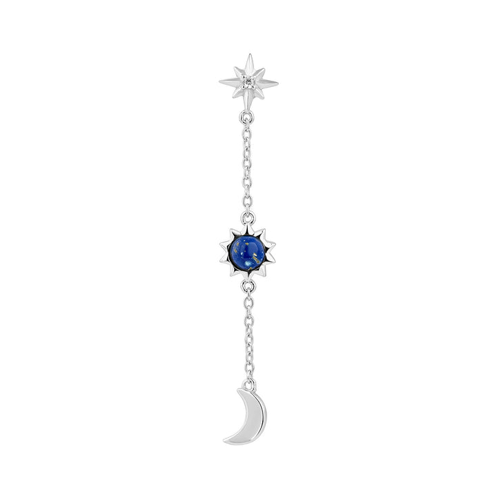 ORECCHINO PIERCING IN ARGENTO GALASSIA COSMICA