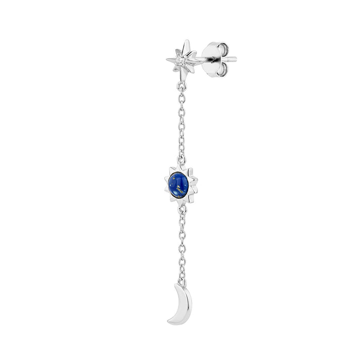 ORECCHINO PIERCING IN ARGENTO GALASSIA COSMICA