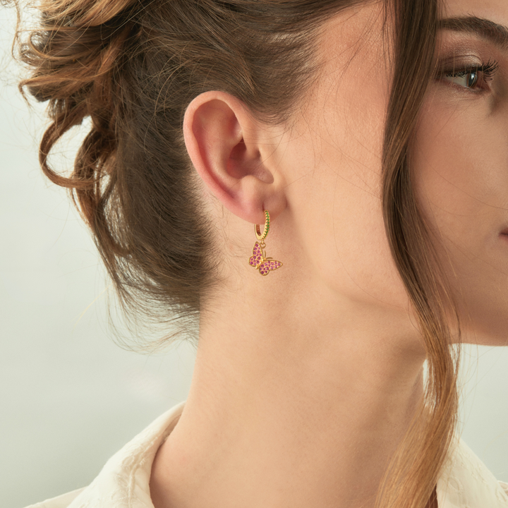 ORECCHINO PIERCING CERCHIO FARFALLA