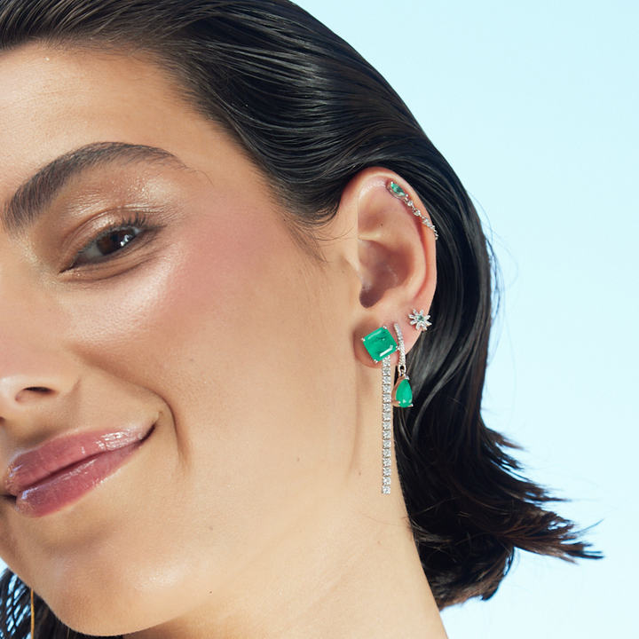 SILVER PIERCING EARRING DAYSI