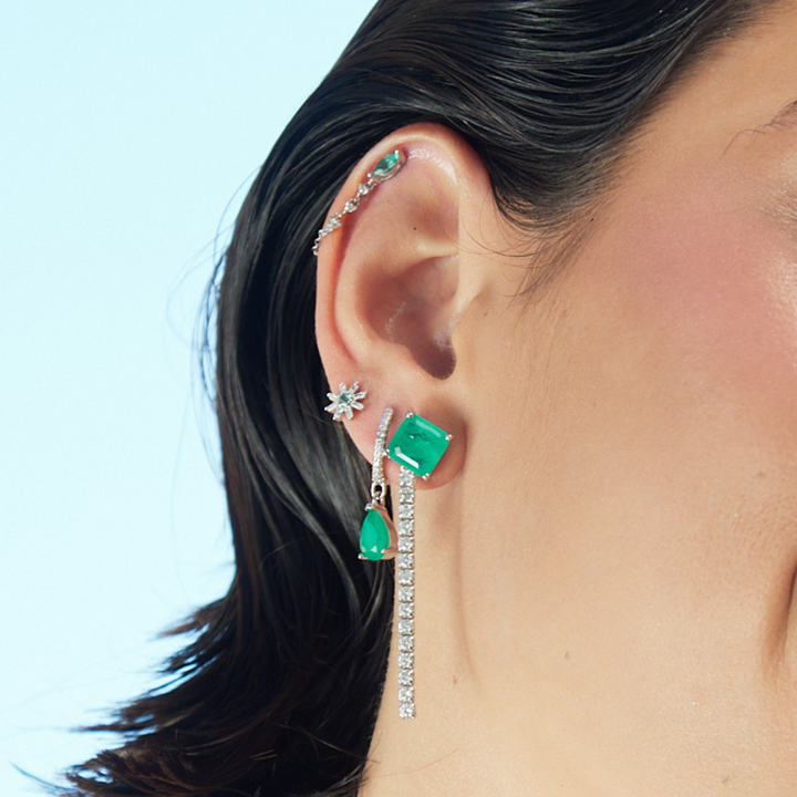 SILVER PIERCING EARRING DAYSI