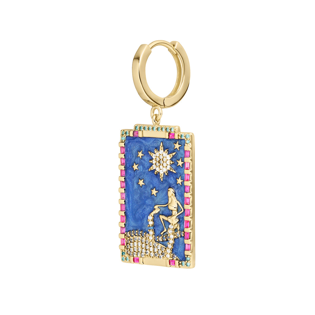 BRINCO PIERCING ARGOLA CARTAS TAROT A ESTRELA