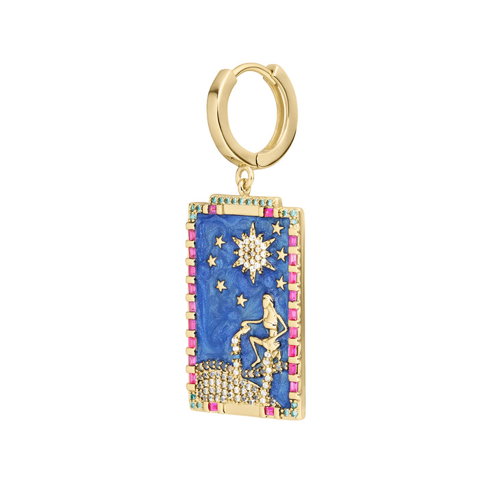 BRINCO PIERCING ARGOLA CARTAS TAROT A ESTRELA