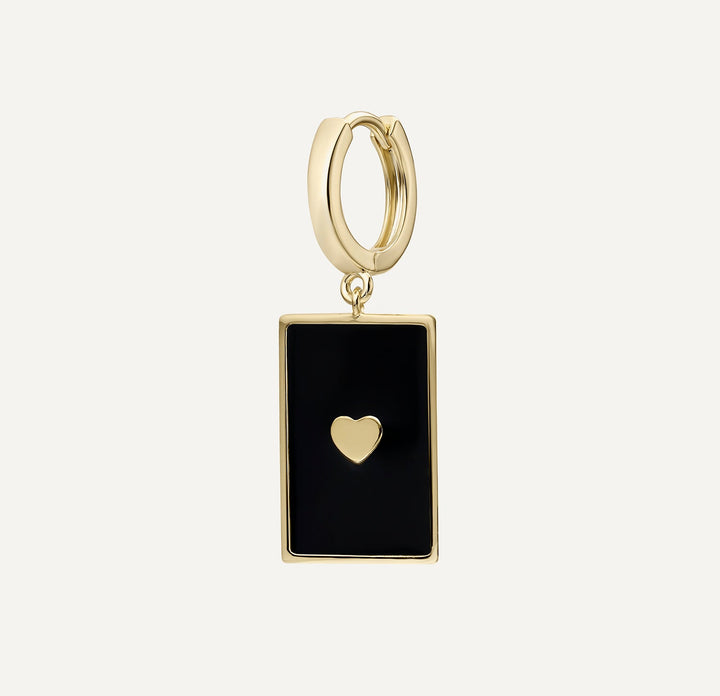 PENDIENTE PIERCING CORAZÓN ARO BLACK HEART