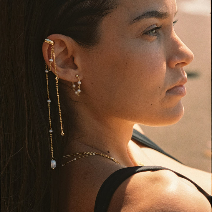 EAR CUFF CASCATA DE PÉROLAS