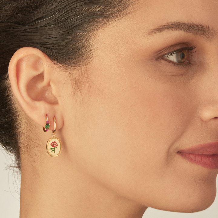 OORBELLEN PIERCING RING GOUD ROSALEDA