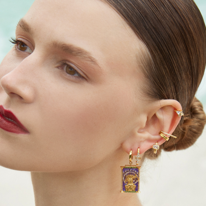 BRINCO PIERCING ARGOLA TAROT LA JUSTICIA