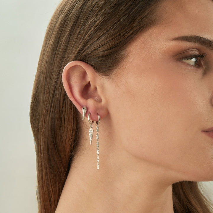 BRINCO PIERCING ARGOLA DE PRATA SERPIENTE