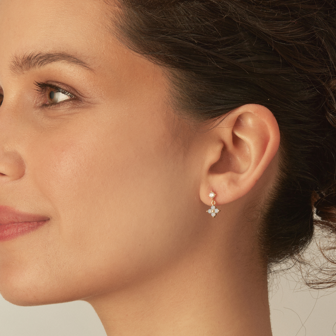 ORECCHINO PIERCING CELESTE SPARKLE