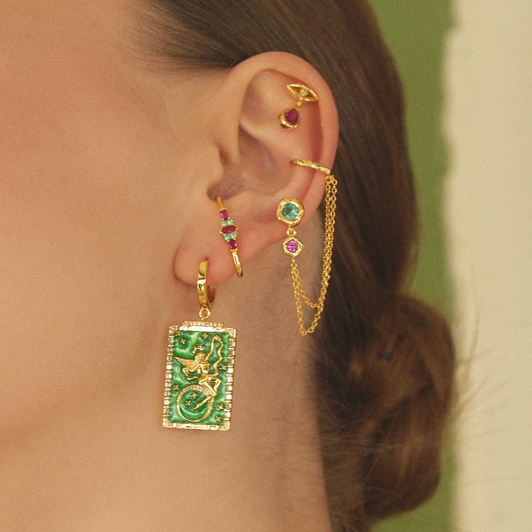 GOUDEN PIERCING OORBEL SOUFFLE