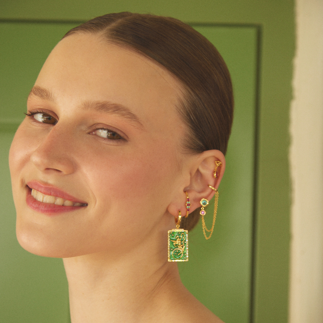 GOUDEN PIERCING OORBEL SOUFFLE