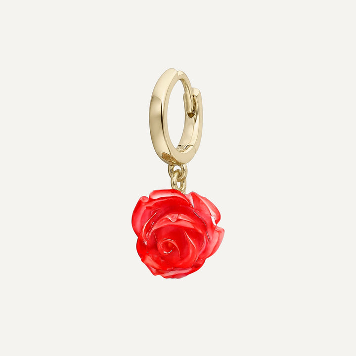 BRINCO PIERCING ARGOLA RED ROSE