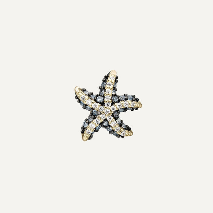 BLUE STELLA MARINA PIERCING EARRING