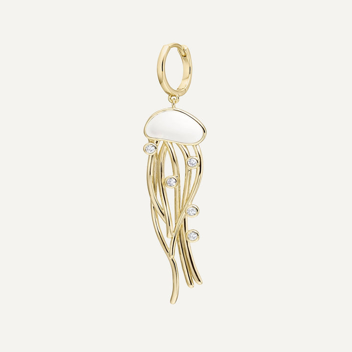 PIERCING OHRSCHMUCK RING GOCCIA DI MEDUSA WEISS