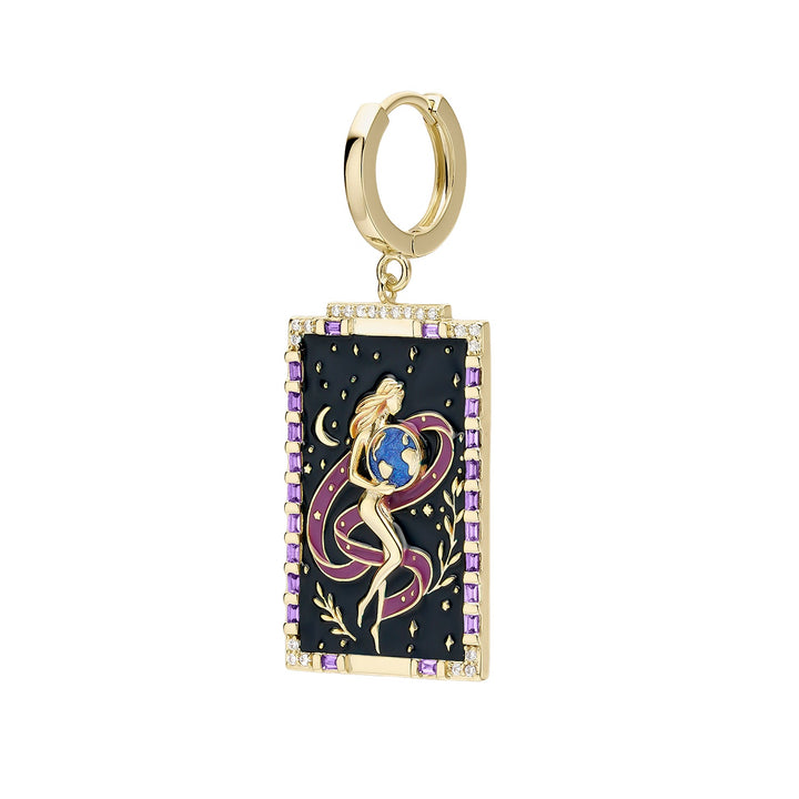 BRINCO PIERCING ARO TAROT EL MUNDO