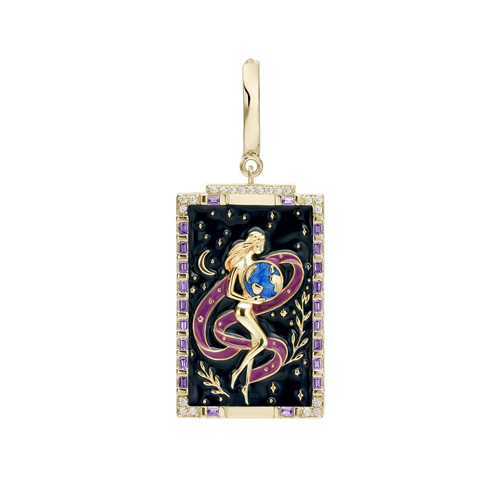 BRINCO PIERCING ARO TAROT EL MUNDO