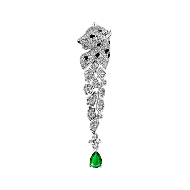 PENDIENTE PIERCING GREEN LEOPARD