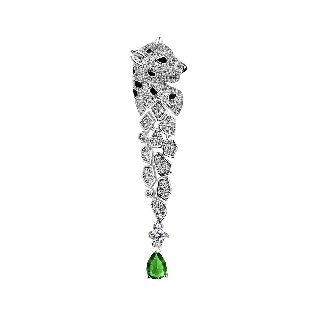 PENDIENTE PIERCING GREEN LEOPARD
