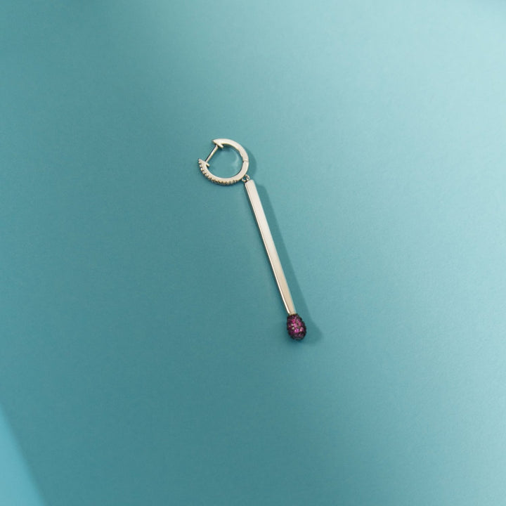 PENDIENTE PIERCING ARO PINK MATCHSTICK