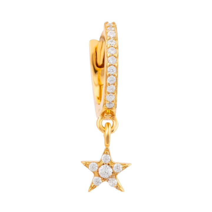 ORECCHINO PIERCING CERCHIO STELLA CADENTE