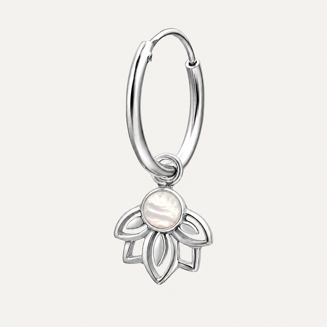 CALA COMTE MOTHER-OF-PEARL HOOP PIERCING EARRING