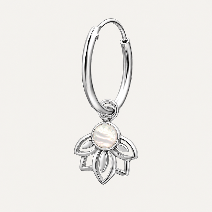 CALA COMTE MOTHER-OF-PEARL HOOP PIERCING EARRING