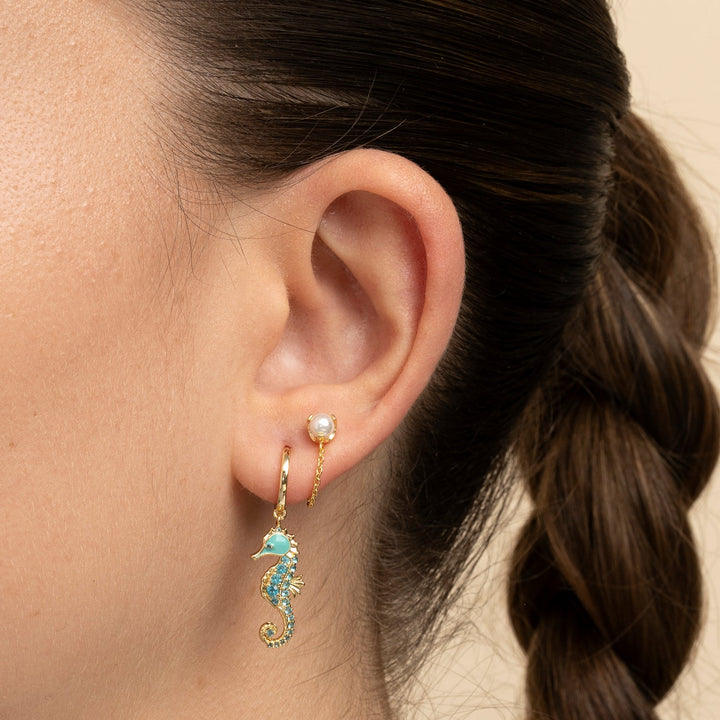 APĻA AUSKARS PIERCING MOSAĪKA AQUA JŪRAS ZIRGS