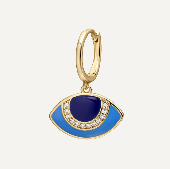 AQUA BOZE OOG MOZAÏEK RING PIERCING OORBEL