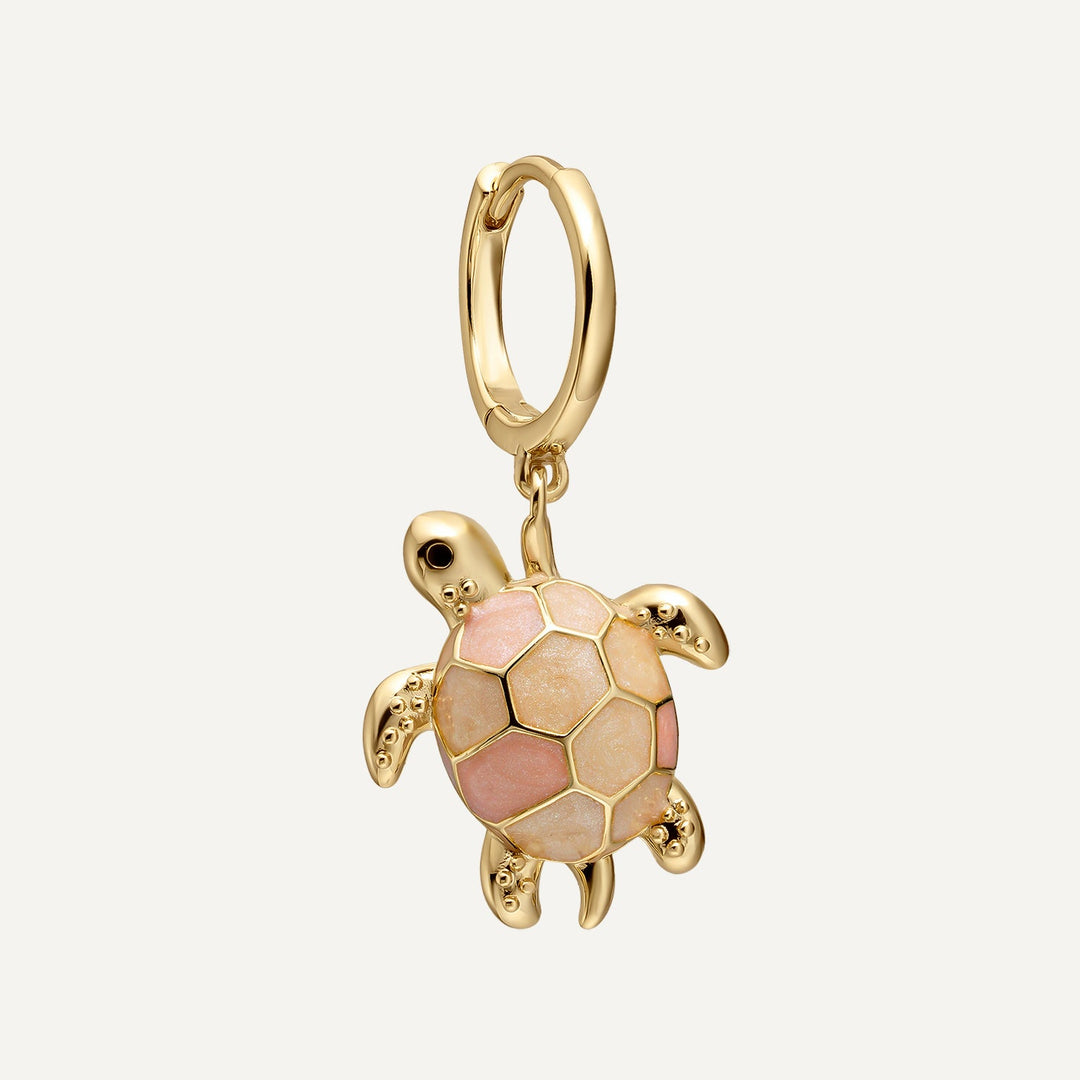 ROZE TORTUGA MOZAÏEK RING PIERCING OORBEL