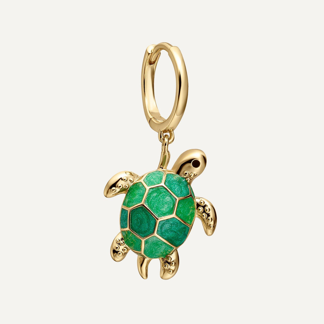 BRINCO PIERCING ARGOLA MOSAÏQUE GREEN TORTUGA
