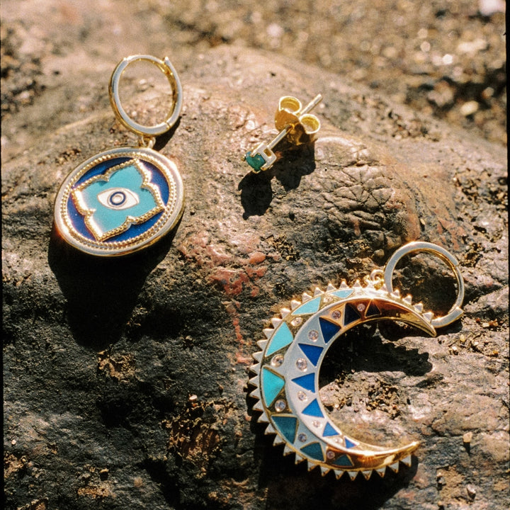 MOSAÏQUE CHAKRA HOOP PIERCING EARRING
