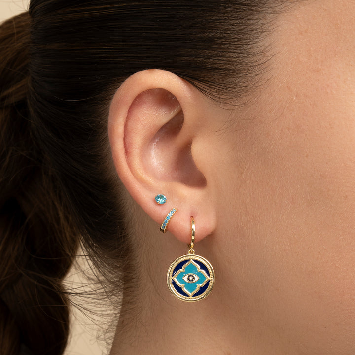 MOSAÏQUE CHAKRA HOOP PIERCING EARRING