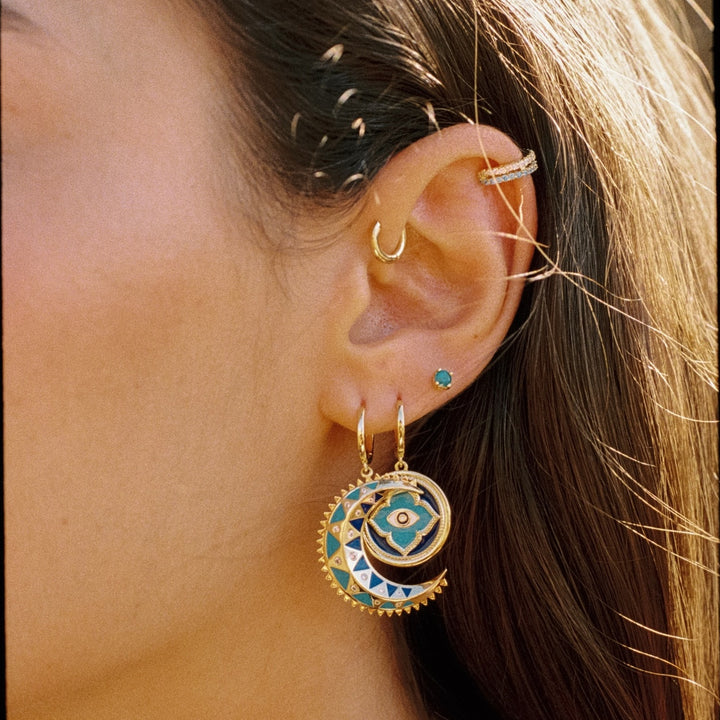 MOSAÏQUE CHAKRA HOOP PIERCING EARRING