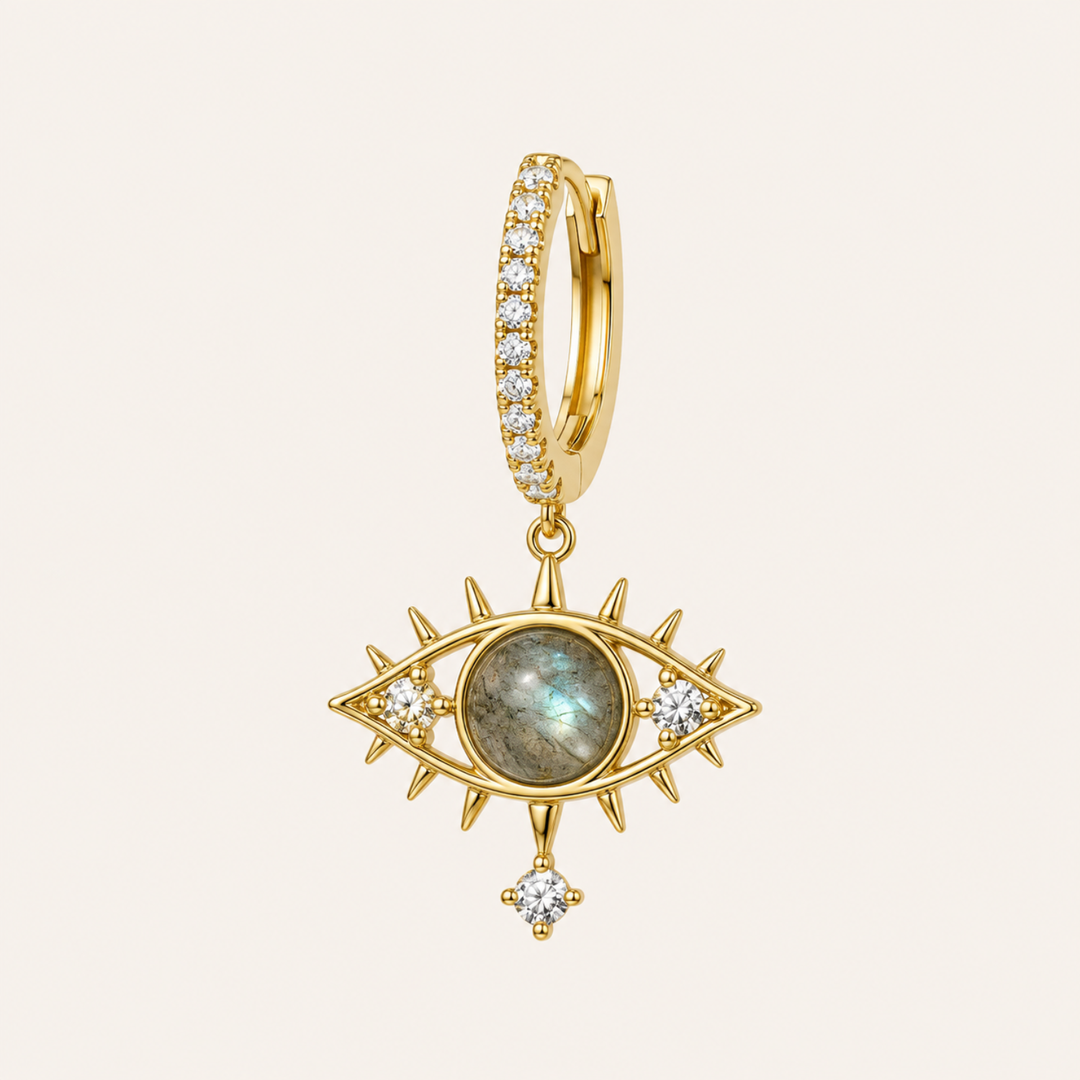 Piercing-Stecker Ring GREY MOONSTONE PROTECTIVE EYE